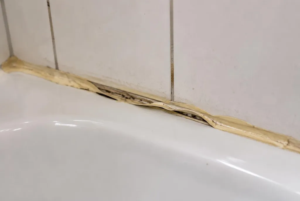 Kitbedrijf Nijmegen – loslatende kit naast het bad
